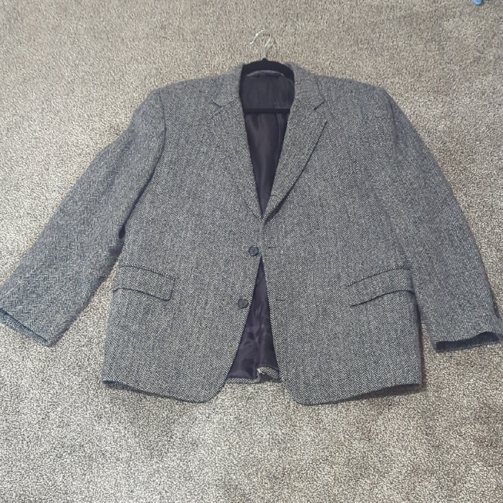 Brooks Brothers Charcoal Herringbone Blazer